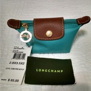 Longchamp Coin Purse Turquoise